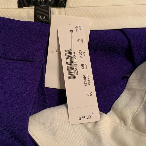 J Crew purple pleated trouser shorts NWT - Picture 2 of 2